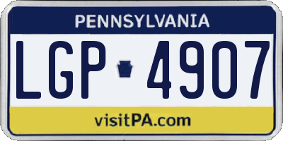 PA license plate LGP4907