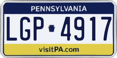 PA license plate LGP4917