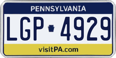 PA license plate LGP4929