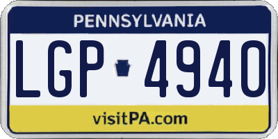 PA license plate LGP4940