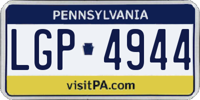 PA license plate LGP4944