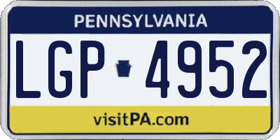 PA license plate LGP4952