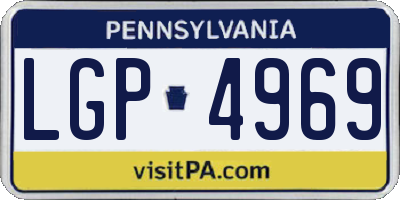PA license plate LGP4969