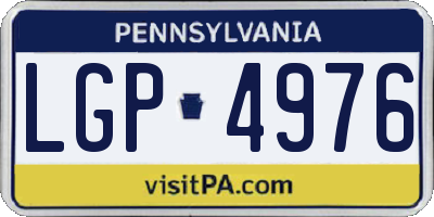 PA license plate LGP4976
