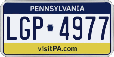 PA license plate LGP4977