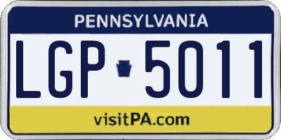 PA license plate LGP5011
