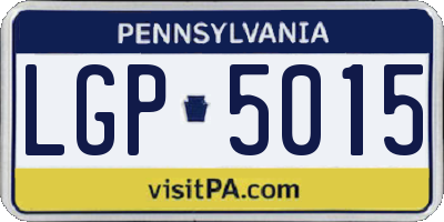 PA license plate LGP5015