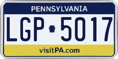 PA license plate LGP5017