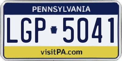 PA license plate LGP5041