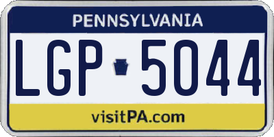 PA license plate LGP5044