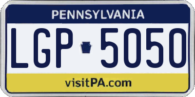PA license plate LGP5050