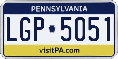 PA license plate LGP5051