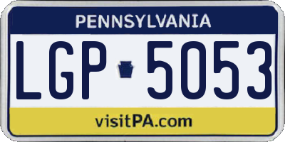PA license plate LGP5053