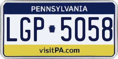 PA license plate LGP5058