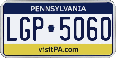 PA license plate LGP5060