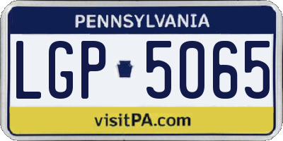 PA license plate LGP5065