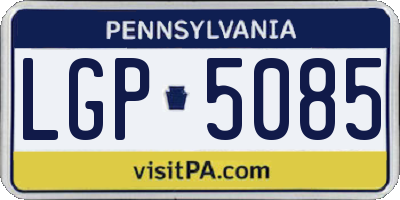 PA license plate LGP5085
