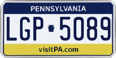 PA license plate LGP5089
