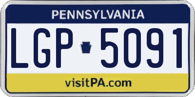 PA license plate LGP5091