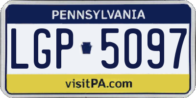 PA license plate LGP5097