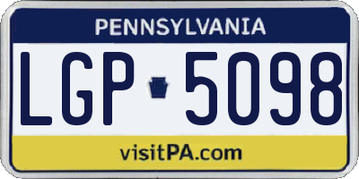 PA license plate LGP5098