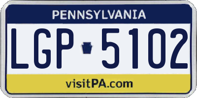 PA license plate LGP5102