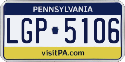 PA license plate LGP5106