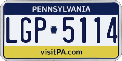 PA license plate LGP5114