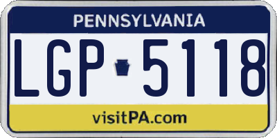 PA license plate LGP5118
