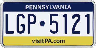 PA license plate LGP5121
