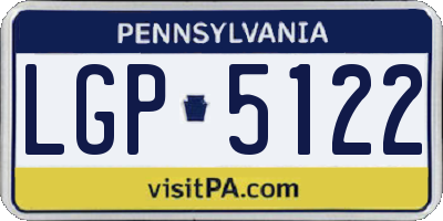 PA license plate LGP5122