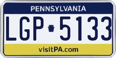 PA license plate LGP5133