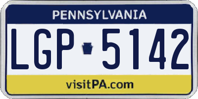 PA license plate LGP5142