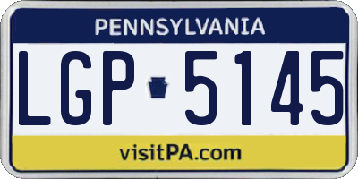 PA license plate LGP5145