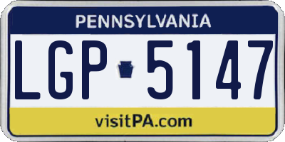 PA license plate LGP5147