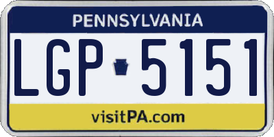 PA license plate LGP5151