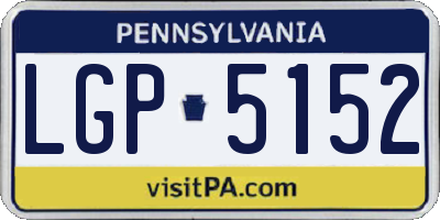 PA license plate LGP5152