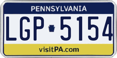 PA license plate LGP5154