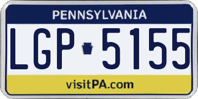 PA license plate LGP5155