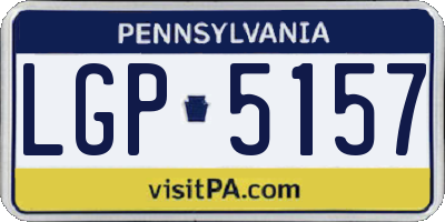 PA license plate LGP5157