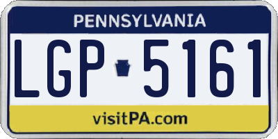PA license plate LGP5161
