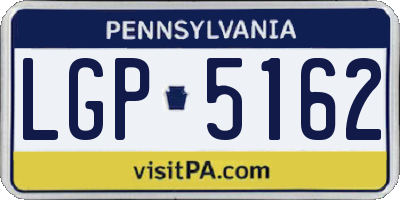 PA license plate LGP5162