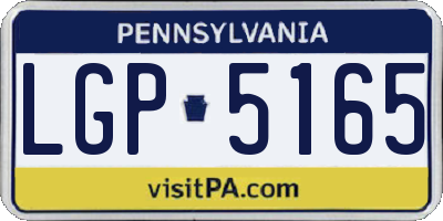 PA license plate LGP5165