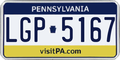 PA license plate LGP5167