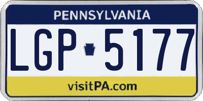 PA license plate LGP5177