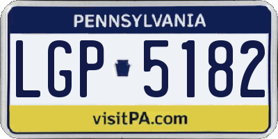 PA license plate LGP5182