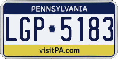 PA license plate LGP5183