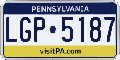 PA license plate LGP5187