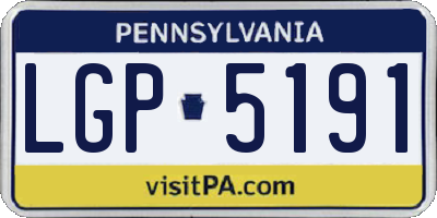 PA license plate LGP5191