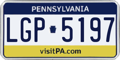 PA license plate LGP5197